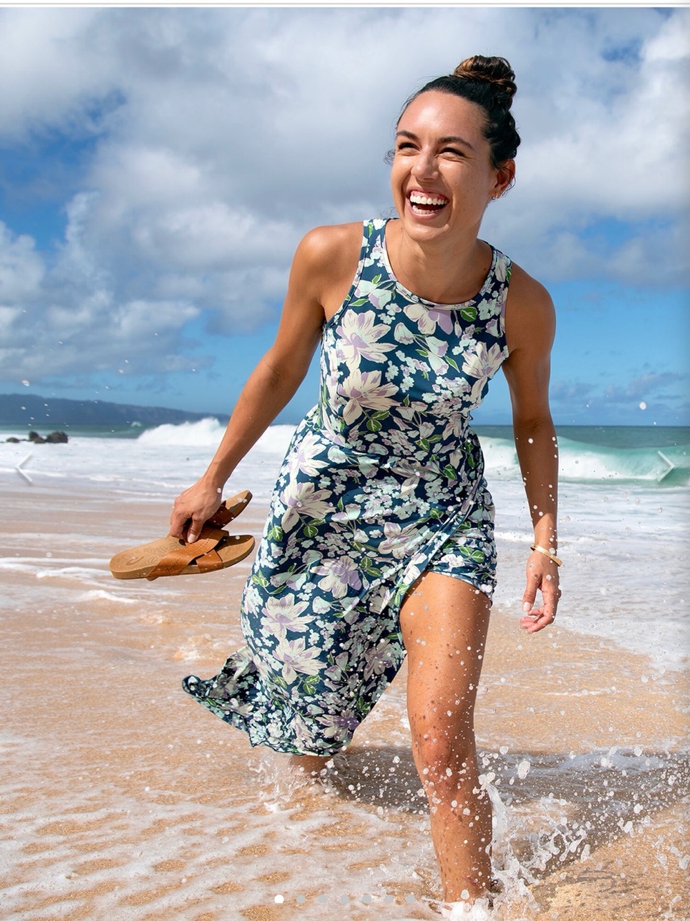 Toad & Co Crusher Maxi Dress—pink and orange - Picture 5 of 6